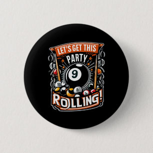 Billard Nine Ball Pool Lasse dieses Party Rolli Button