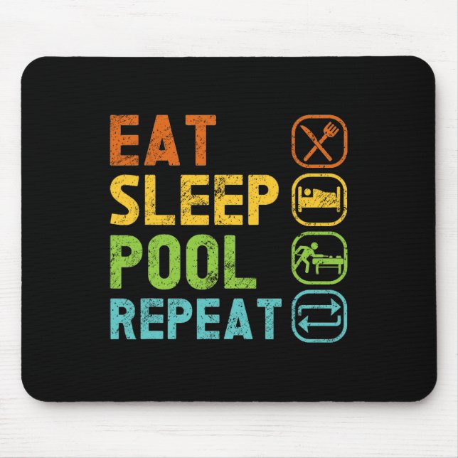 Billard Player aß Sleep Pool Wiederholung Pool Sno Mousepad (Vorne)