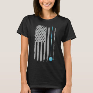 Billard Player - Billard 8 Ball Vintag American Fl T-Shirt