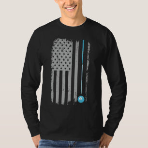 Billard Player - Billard 8 Ball Vintag American Fl T-Shirt