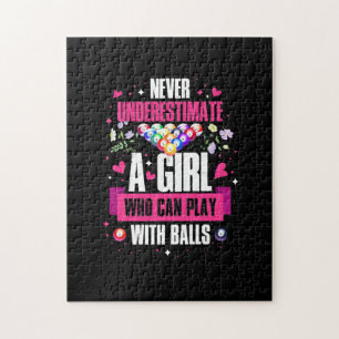 Billard Player Dieses Mädchen kann Billard Billard Puzzle