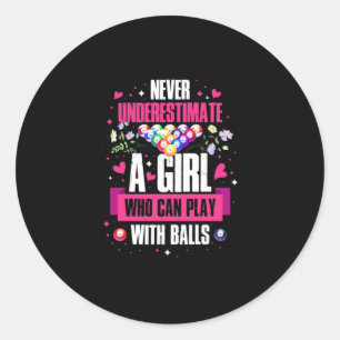 Billard Player Dieses Mädchen kann Billard Billard Runder Aufkleber
