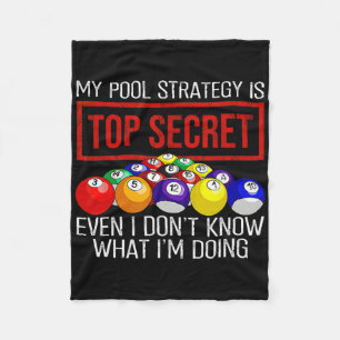 Billard Player Meine Pool-Strategie ist geheim Fleecedecke
