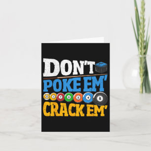 Billard poke sie nicht 8 Ball Men Poo Karte