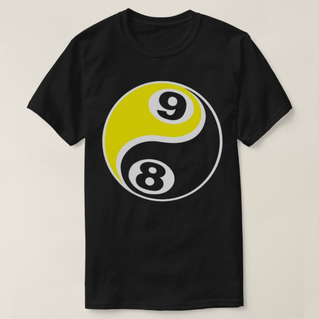 Billard Pool 8 Ball 9 Ball Skull T-Shirt (Design vorne)