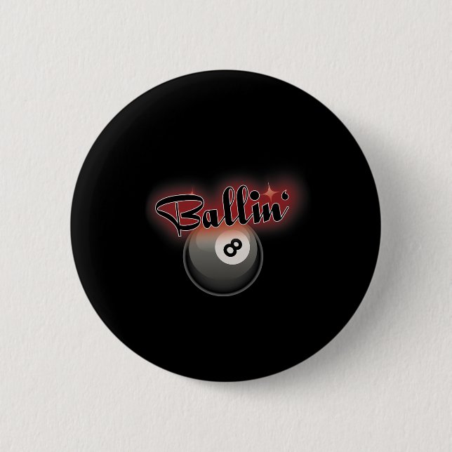 Billard Pool 8 Ball S Button (Vorderseite)