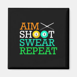 Billard Pool Aim Shoot Swear Wiederholung Magnet