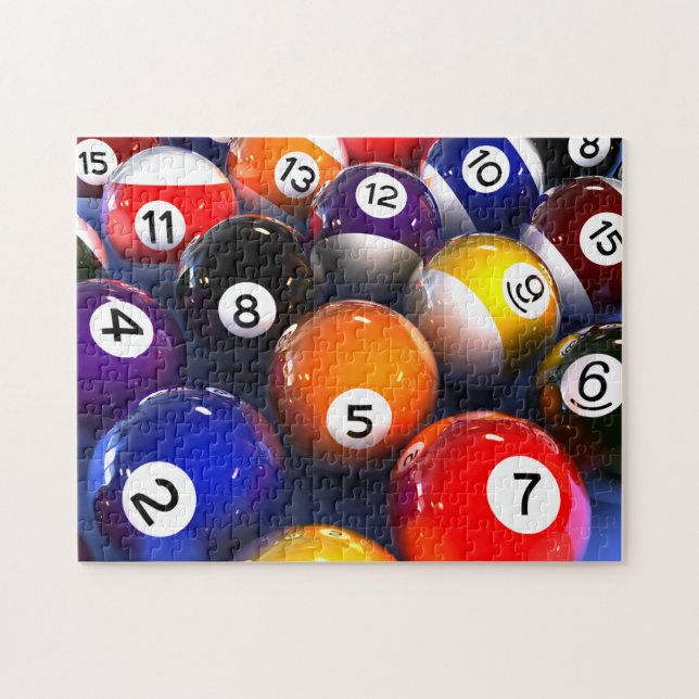 Billard-Pool-Ball-Foto-Puzzlespiel Puzzle (Horizontal)