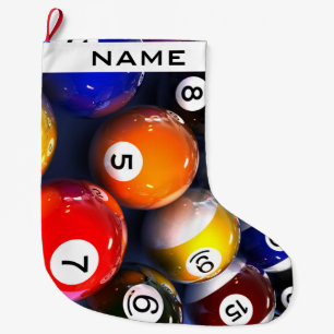 Billard-Pool-Ball-WeihnachtsStrumpf Großer Weihnachtsstrumpf