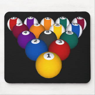Billard/Pool-Bälle - kundenspezifisches Mousepad
