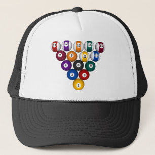Billard / Pool Balls - Custom Trucker Hat Truckerkappe