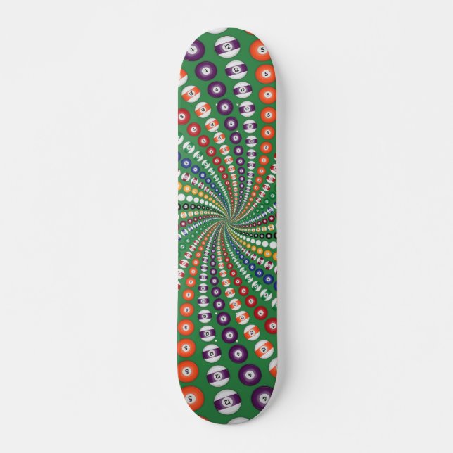 Billard / Pool Balls Spirale: Skateboard (Vorne)