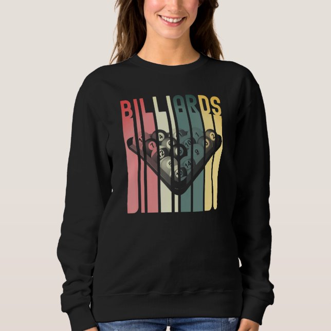 Billard Pool Bar Sports Retro 8 Ball Stick Playa Sweatshirt