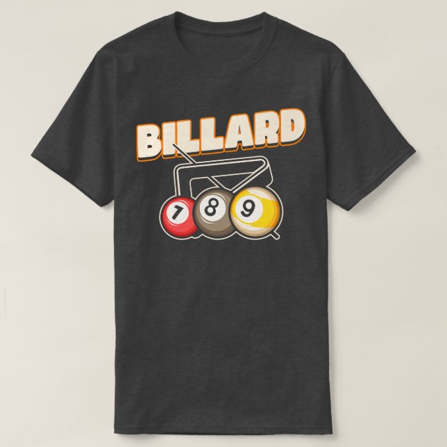 Billard Pool Billard Snooker Club 6 T-Shirt (Design vorne)