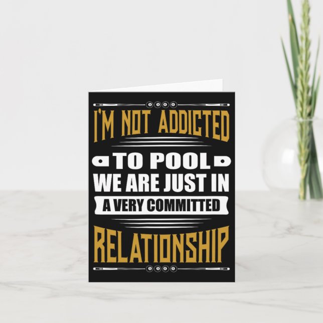 Billard Pool Funny Ich bin nicht zum Pool verpflic Karte (Vorderseite)