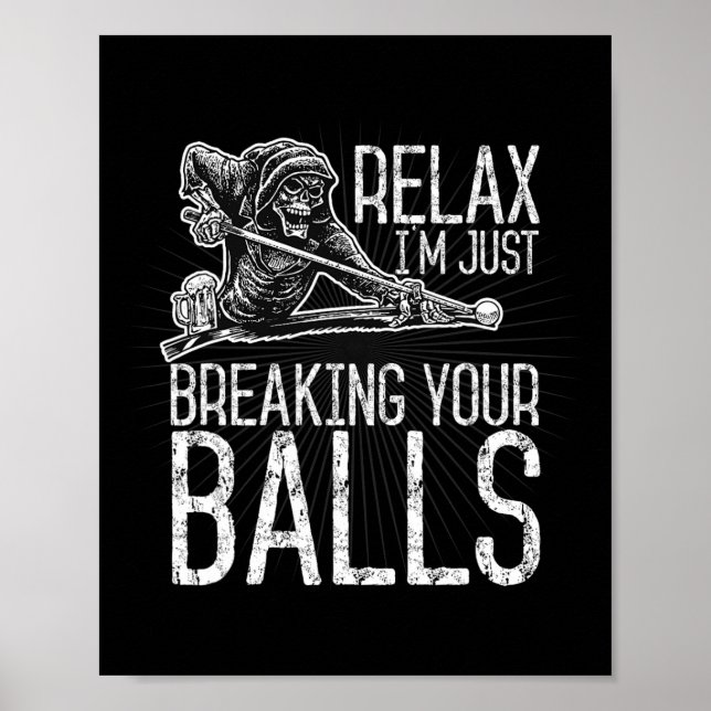 Billard Pool Hall Sport Break Poster (Vorne)
