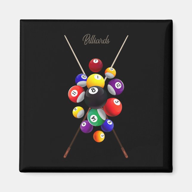 Billard Pool Magnet (Vorne)