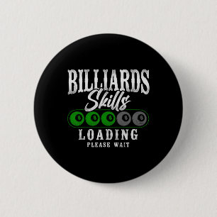 Billard Pool Player Ball 8 Ball Vintag Billiard Button