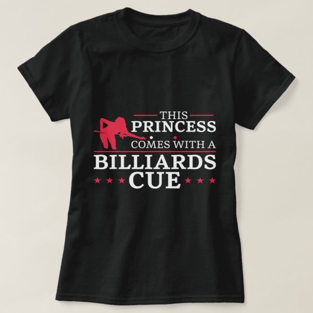 Billard Pool Player Ball Girl Pun Girl Girl T-Shirt (Design vorne)