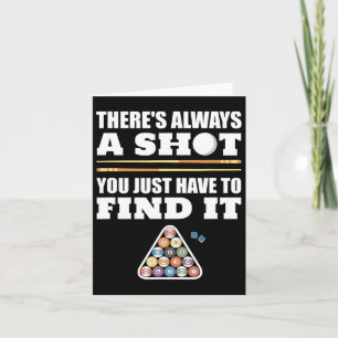 Billard Pool Player Geschenk für Männer Frauen Poo Karte