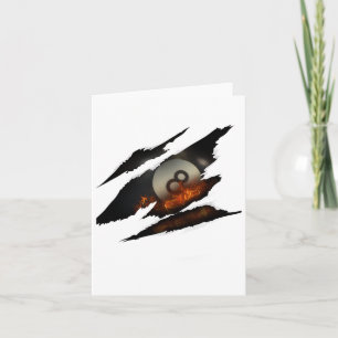 Billard Pool Player Ll 8 Ll Fire Scar Vintag Karte