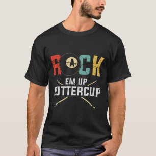 Billard Pool Player Rack Em Up Buttercup Stick 8 T-Shirt