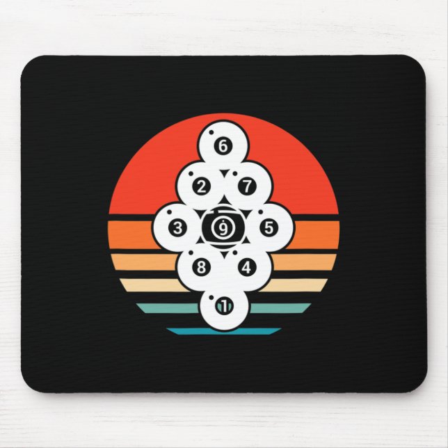 Billard Pool Snooker Billiard Player 9 Ball Retter Mousepad (Vorne)