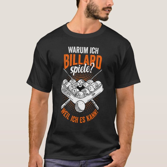Billard Pool Snooker Billiard Player Player Player T-Shirt (Vorderseite)