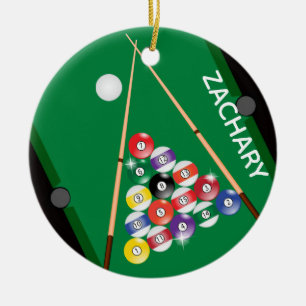 Billard-Pool-Spiel Keramik Ornament