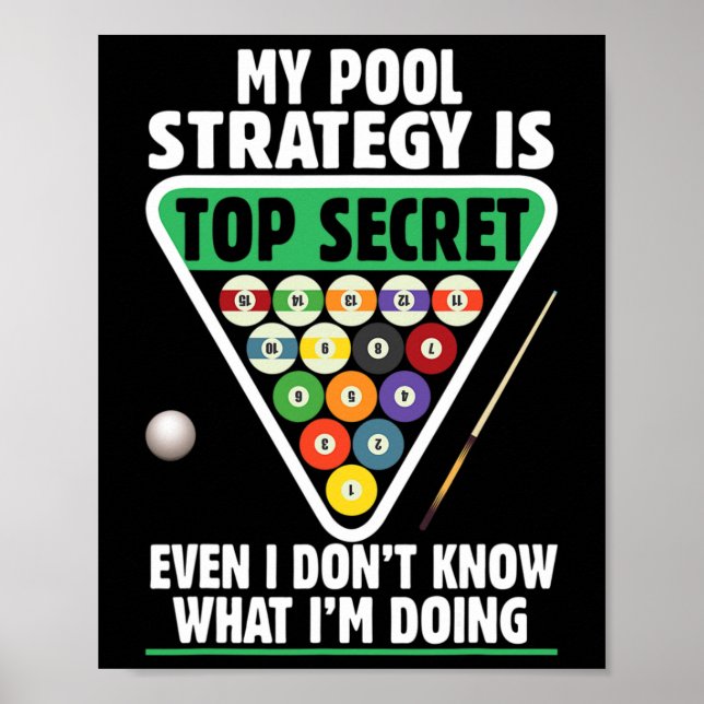 Billard Pool Strategy Snooker Player Poster (Vorne)