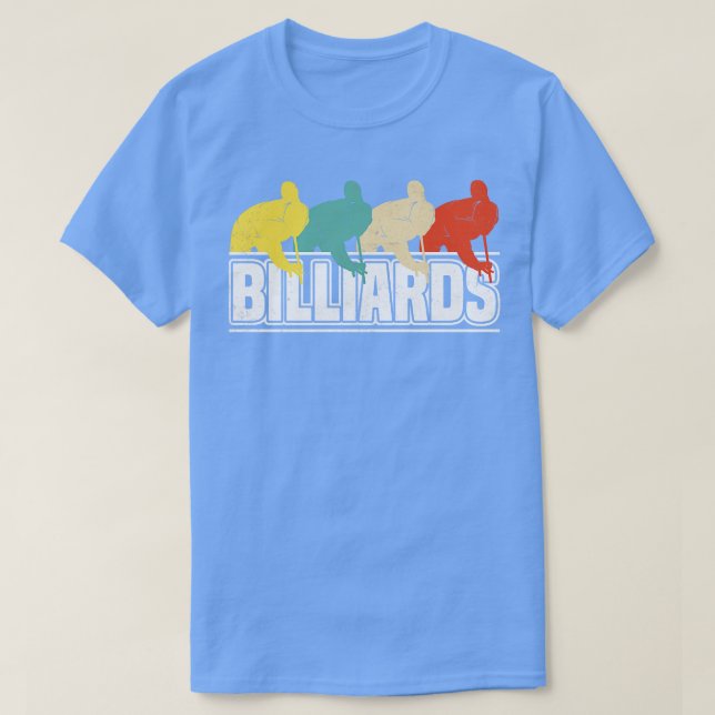 Billard Pool Vintag Retro Billard Player T-Shirt (Design vorne)