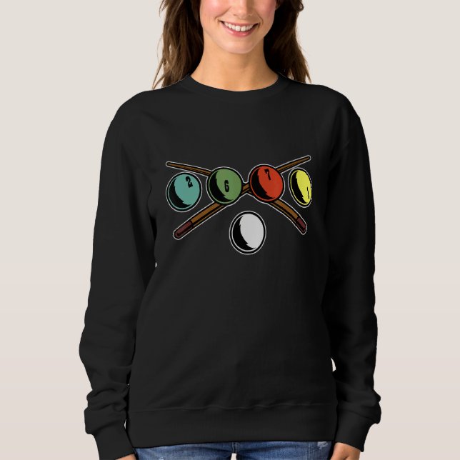Billard Pool Vintage Sweatshirt (Vorderseite)