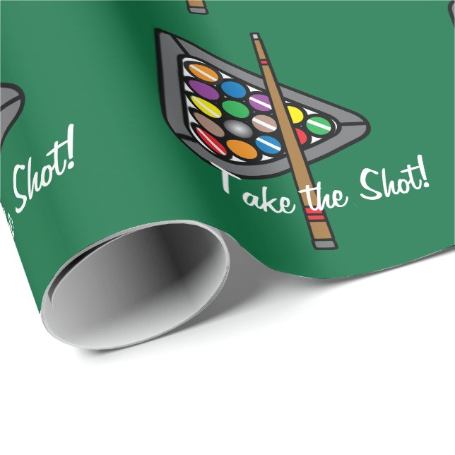Billard / Poolspiel Geschenkpapier (Rolleneckpunkt)
