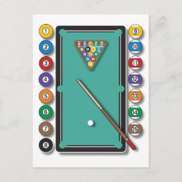 Billard Postkarte