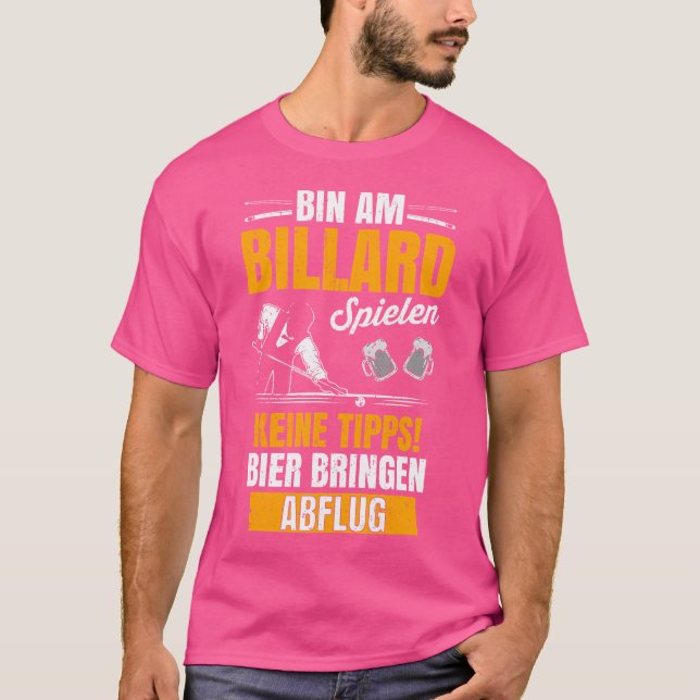 Billard Queue Pool Snooker 8-Ball Queue Kreide Nin T-Shirt (Vorderseite)