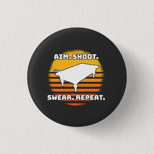 Billard Retro Vintage Button (Vorderseite)