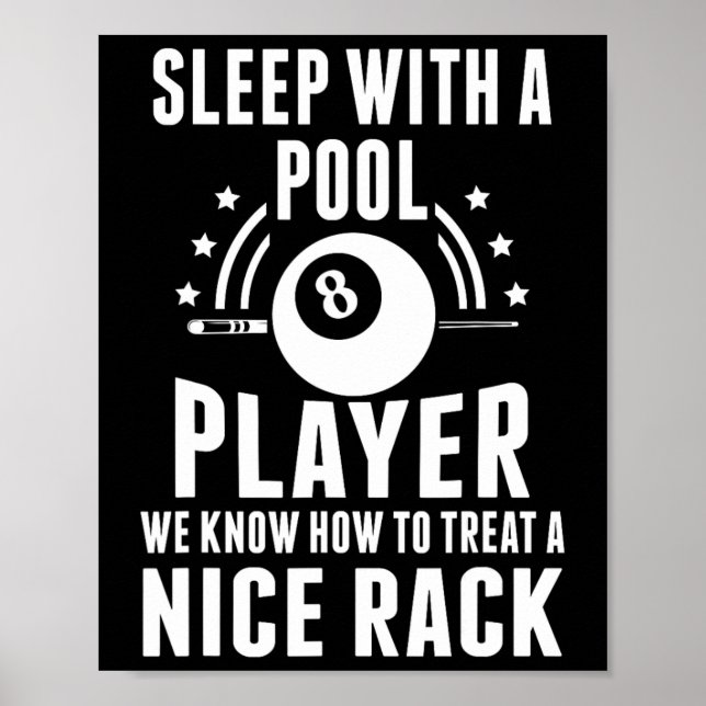 Billard-Schlaf mit Billard-Player und Billard Poster (Vorne)