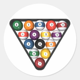 Billard / Schwimmbäder geplündert: Runder Aufkleber