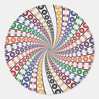 Billard / Schwimmbälle Vortex: Runder Aufkleber
