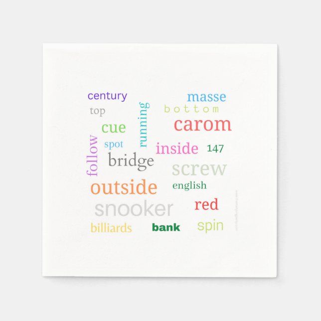 Billard-Servietten Serviette (Vorderseite)