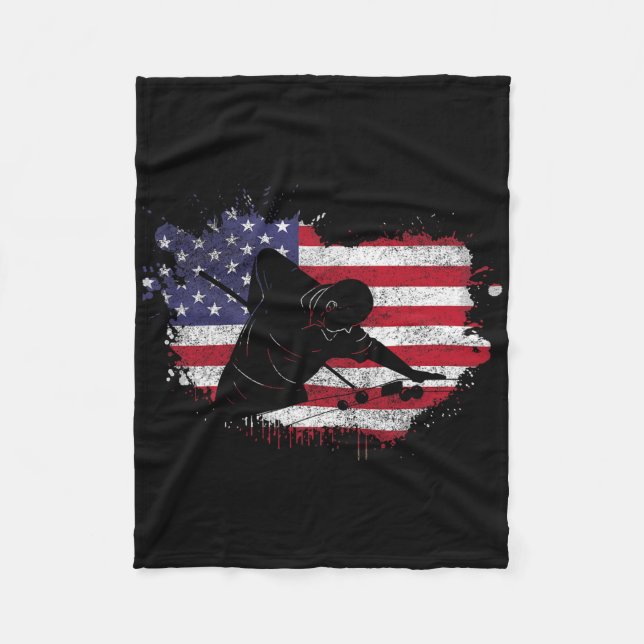 Billard Shirt - American Flag Billiard Playa Fleecedecke (Vorderseite)