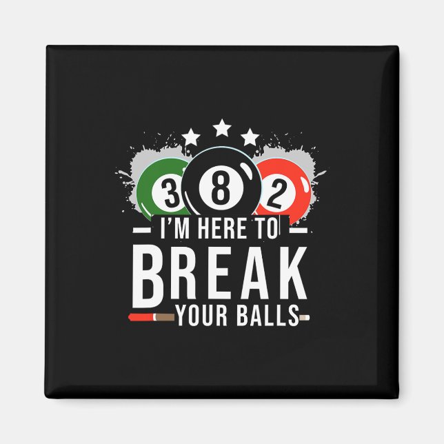 Billard Shirt - Billard Pool Break Rack Magnet (Vorne)