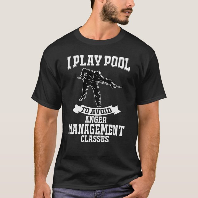 Billard-Shirt für Mannspielpool T-Shirt (Vorderseite)