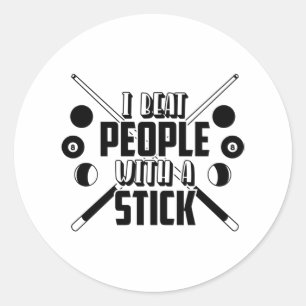 Billard-Shirt Runder Aufkleber