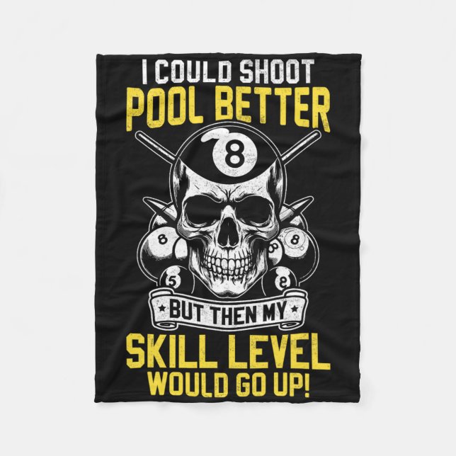 Billard Skull Pool Spiel konnte ich besser schieße Fleecedecke (Vorderseite)
