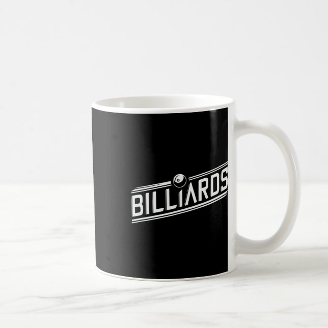 "Billard" - Sleek Angled Design Kaffeetasse (Rechts)