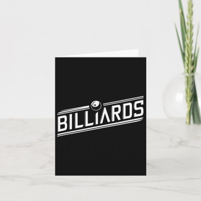 "Billard" - Sleek Angled Design Karte (Vorderseite)