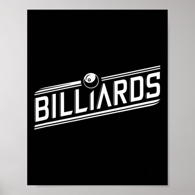 "Billard" - Sleek Angled Design Poster (Vorne)