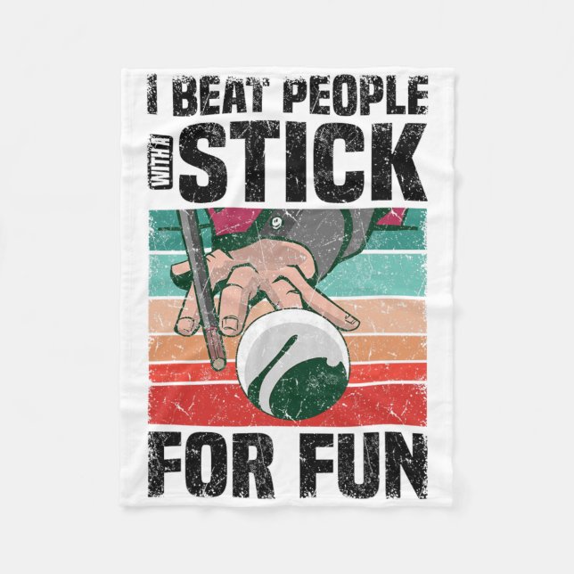 Billard Snooker Cue Player Fleecedecke (Vorderseite)