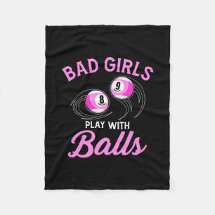 Billard Snooker Girls spielen mit Billiard Balls Fleecedecke